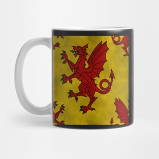 Red Dragon Rampart Pattern Mug